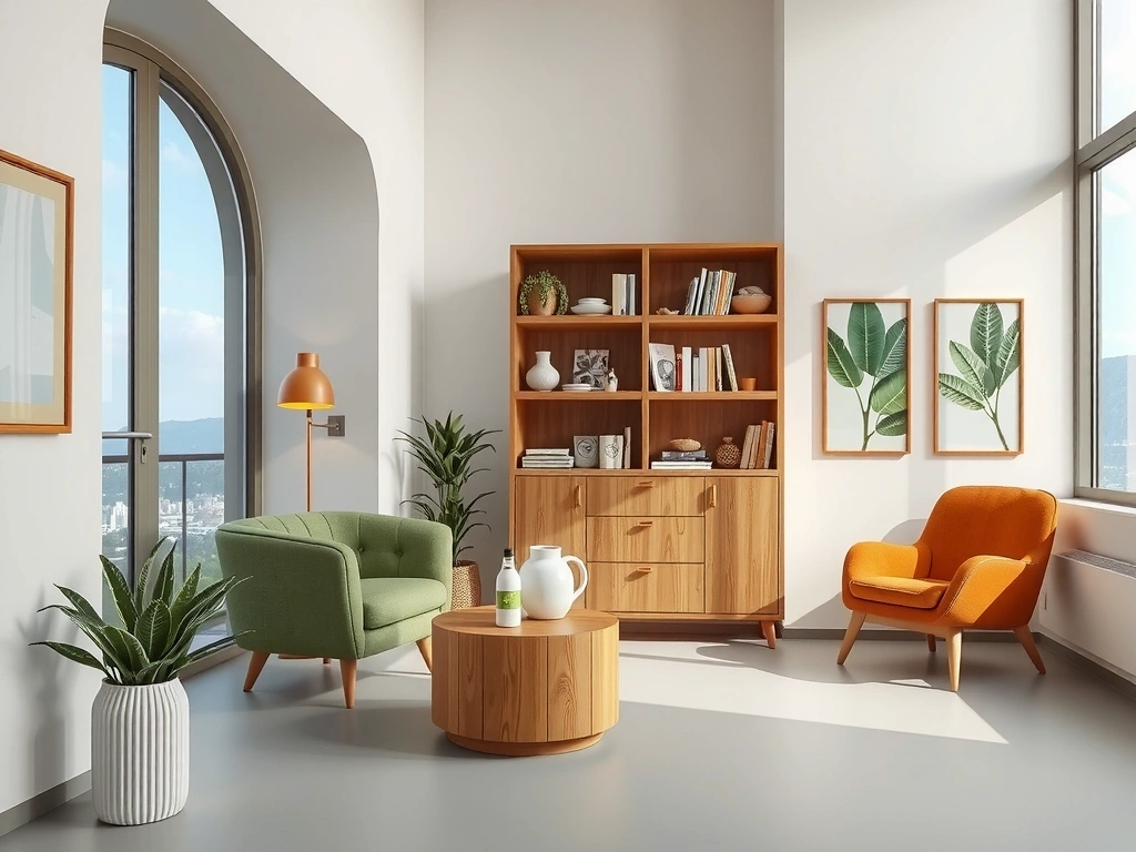 Cabinet de consultation moderne et chaleureux avec couleurs sage green